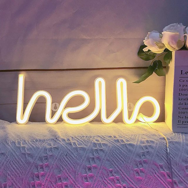 Neon Word Sign Neon Letter Light Art Led Lumire Dcorative, Enseigne De Chapiteau De Nol/dcoration Murale, Fte D'anniversaire, Chambre D'enfant, Salon. Afortunado Sencillez