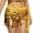 #019 Gold, variant on Belly Dance Hip Scarf, Belly Dance Skirt Wrap Bling Sequins Coins, Purple,Free Size