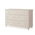 thumbnail image 2 of Maklaine 7 Drawer Dresser in Slightly Distressed Ivory Color Wood, 2 of 8
