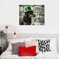 thumbnail image 5 of Nawypu Wall Art Canvas Prints,St. Patrick's Day Farm Dog Clover Artwork Stretched and Framed Walls Decor Shamrock Gold Coin Vintage Wood Grain, for Living Room/Bedroom/Kitchen/Bathroom, 5 of 6
