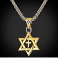 thumbnail image 1 of Metal Gold Plated Star Of David Cross Pendant Necklace Classic Jewish Cultist 2024, 1 of 5