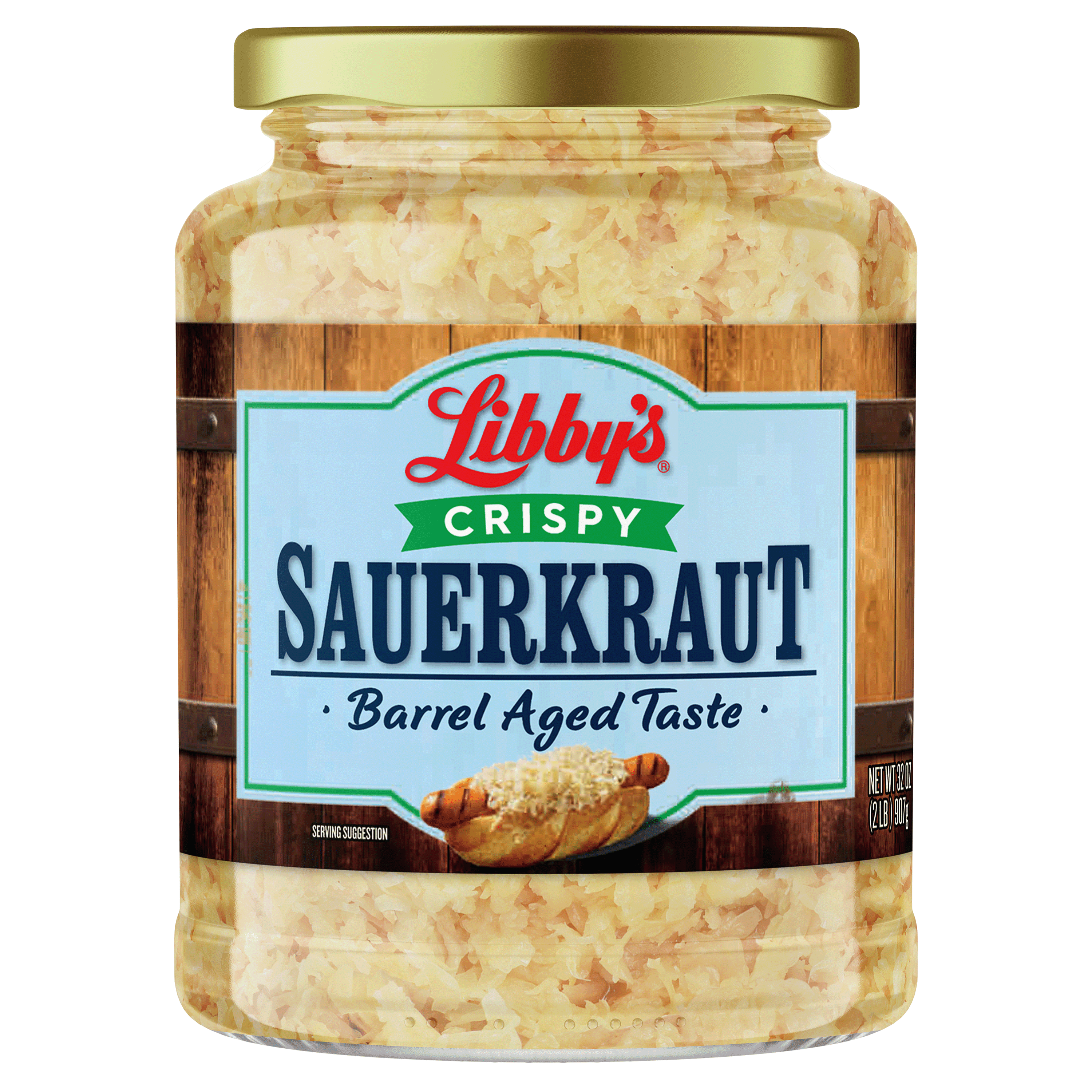 (12 pack) Libby's Crispy Sauerkraut, 32 oz Jar