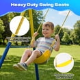 thumbnail image 5 of Swing Sets for Backyard,Fashionsport Outfitters Heavy-Duty 500lbs Outdoor Metal Swing sets for Playground,Outside Toys with Saucer Swing,Belt Swing and Trapeze Rings for Aged 3-12 Kids, 5 of 9
