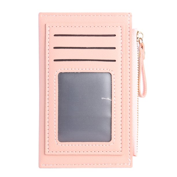 Cartera plegable de PU con múltiples ranuras para mujer, cartera para dinero en efectivo, bolsas de dinero con cremallera