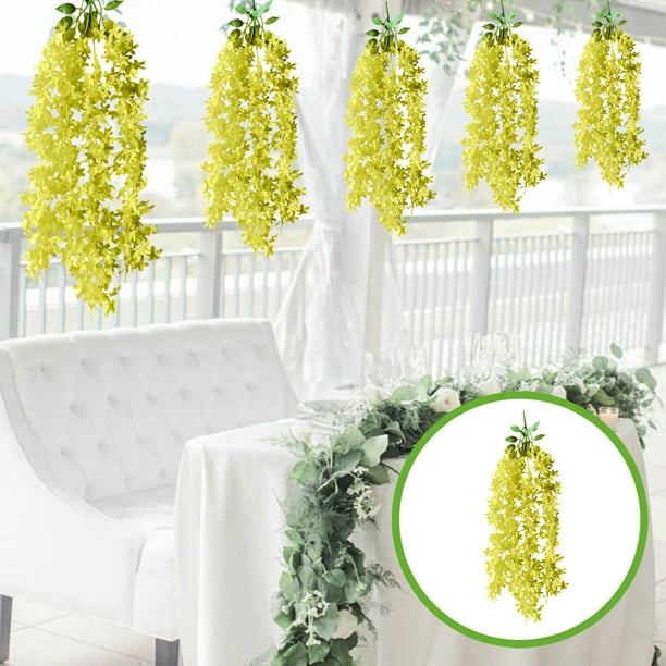 Flores artificiales de lilas para techo,enredaderas,flores decorativas para bodas,ideales para decoración de arcos de bodas,hogar y oficina