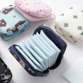 thumbnail image 2 of Amyove Portable Sanitary Pads Bag Large Capacity Travel Cosmetic Napkin Storage Pouch, 2 of 7