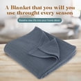 thumbnail image 2 of JMR Cozy Waffle Weave Blanket  Cotton Medium Weight Hotel Throw Blankets Great for Bed, Couch & Sofa Sky Blue, King 108 x 90, 2 of 21