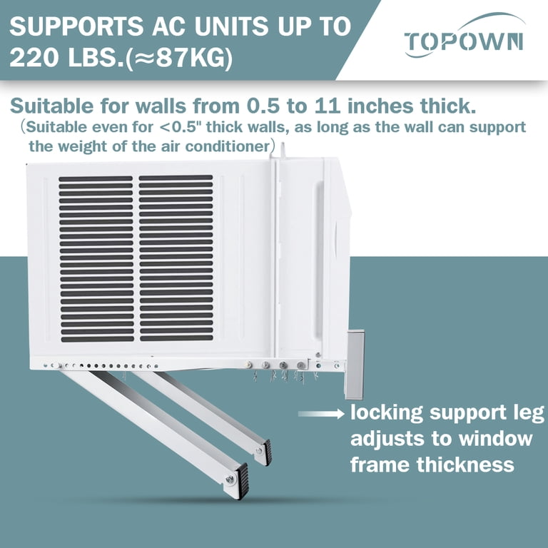 Window Ac Support AC Support Bracket LuckIn No-Drill Window AC Bracket - Adjustable ...
