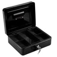 thumbnail image 2 of Caja de efectivo de seguridad KISHNELL con Cerradura 2 Llaves y bandeja 5 compartimientos portátil de metal, 2 of 5