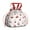 White Christmas Santa, variant on Blue Christmas Snowflake Pattern Drawstring Lunch Bag Women - Drawstring Lunch Bag Insulated for Work Office - Stain-Resistant Large Lunchbags for Women with Multi-Pockets