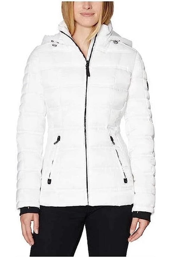 Women's Water-Resistant Puffer Jacket (White-Large)