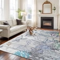 thumbnail image 2 of Turtle Coastal Area Rugs 8'x10', Washable Small Throw Rugs for Living Room Patio, Nautical Summer Beach Coral Jellyfish Wooden Indoor Outdoor Rug Non-Slip Low Pile Carpet Runner Reversible Floor Mats, 2 of 8