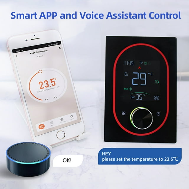 Smart Thermostat 16A Electric Heating Electric Heating LCD Display Touch Screen Week Programmable App Control Underfloor Heating Thermostats for Home Office