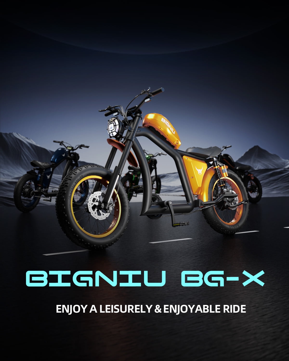 BIGNIU BG-X Electric Bike for Adults,740W Brushless Motor 48V/31.5Ah Up to 40 Miles E-Bike Front/Rear Turn Signal Dual Suspension Ebikes UL2849