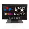 thumbnail image 4 of LCD Weather Station with Clock Thermometer Hygrometer Calendar Voice Control Colorful Display Temperature Monitor Alarm Function, 4 of 5