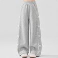 thumbnail image 2 of OGLCCG Tween Girl's 3D Bowknot Sweatpants High Waisted Wide Leg Casual Joggers Pants Loose Y2K Athletic Trousers with Pockets, 2 of 7