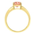 thumbnail image 2 of 2 ct Cushion Cut Simulated Red Diamond Solitaire 18K Yellow Gold Womens Engagement Ring, 2 of 3