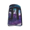 thumbnail image 3 of Hirioo Purple Sky Wolf for Large Grid Mesh Pencil Case with Zipper Stationery Organizer Case, 3 of 7