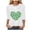 White, variant on felwors Women's St Patricks Day Shirts Lucky Shamrock Clover Irish Tee Shirt Crewneck 3/4 Sleeve Holiday St Pattys Tops (Army Green, XL)