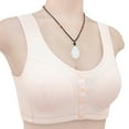 thumbnail image 4 of Gamivast Women Plus Size Bra, Front Closure, Sports Bra, Wireless Full Coverage, Wide Straps, Comfort Breathable Comfort Everyday Bras Beige L Sujetadores Sin Varillas Para Mujer, 4 of 4