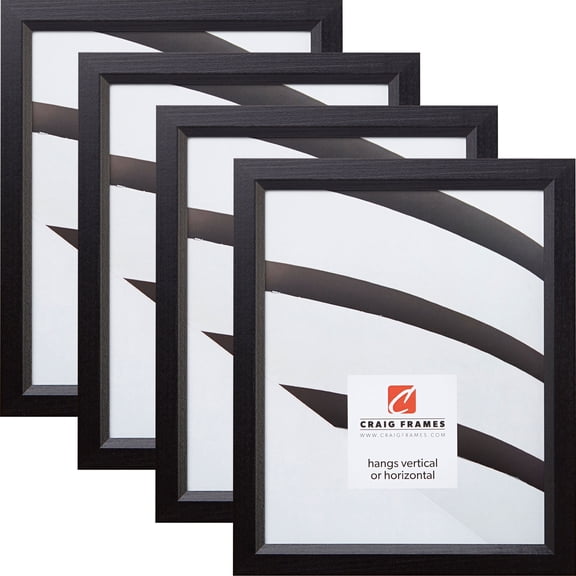 20x20 Black Hardwood Picture Frame, Set of 4