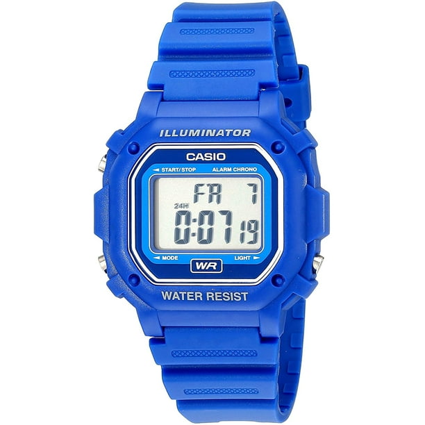 Casio F108WH Reloj digital con correa de resina azul resistente al agua Casio Casio Walmart en linea