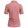 thumbnail image 3 of CLOVERY Women's Sportswear Half Zip-up Short Sleeve Polo Shirts (S-3XL), 3 of 4