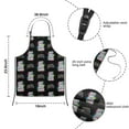 thumbnail image 3 of Colorful Text Games Black Pattern Kids Aprons for Girls and Boys,Adjustable Neck Strap Toddler Aprons for Kids Cooking Baking, 3 of 6
