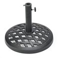 thumbnail image 2 of Trademark Innovations UMBASE-HSHTG-BL Cast Iron Hashtag Umbrella Base, 17.7" Diameter, Black Finish, 2 of 3