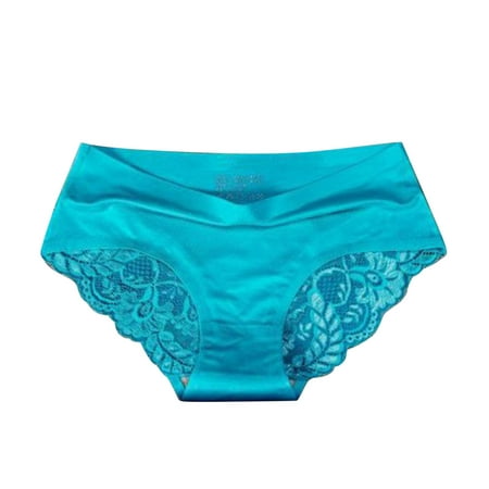 

Zuwimk Womens Thong Underwear Womens Sexy G-String Lace Thongs Panties Underwear Low Rise T-Back Underpants Sky Blue XL