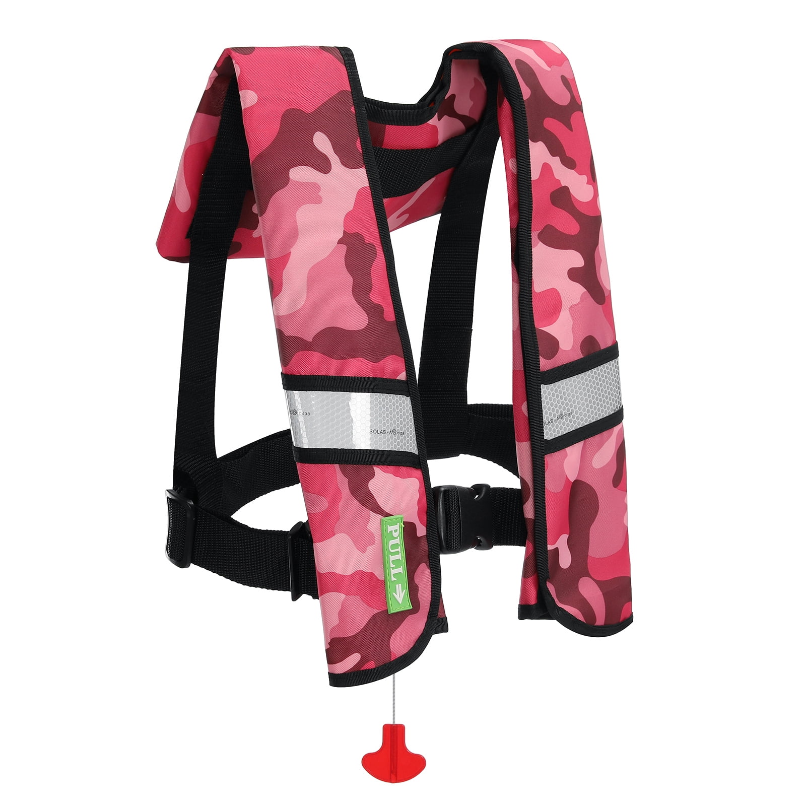 GOTGELIF Adult Automatic Inflatable Life Jacket, Red Camouflage