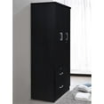 thumbnail image 4 of Allora 3 Door Armoire with 2 Drawers 3 Shelves in Black, 4 of 6