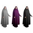 thumbnail image 1 of Robe d'Été pour Femmes Robe pour Femmes Été Femmes Musulmanes Islam Couleur Unie Été Abaya Aérée Longue Robe, 1 of 6