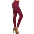 thumbnail image 2 of Women's Solid Color Stretchable Peach Skin Fabric Leggings for Regular PLUS 3X5X, 2 of 3