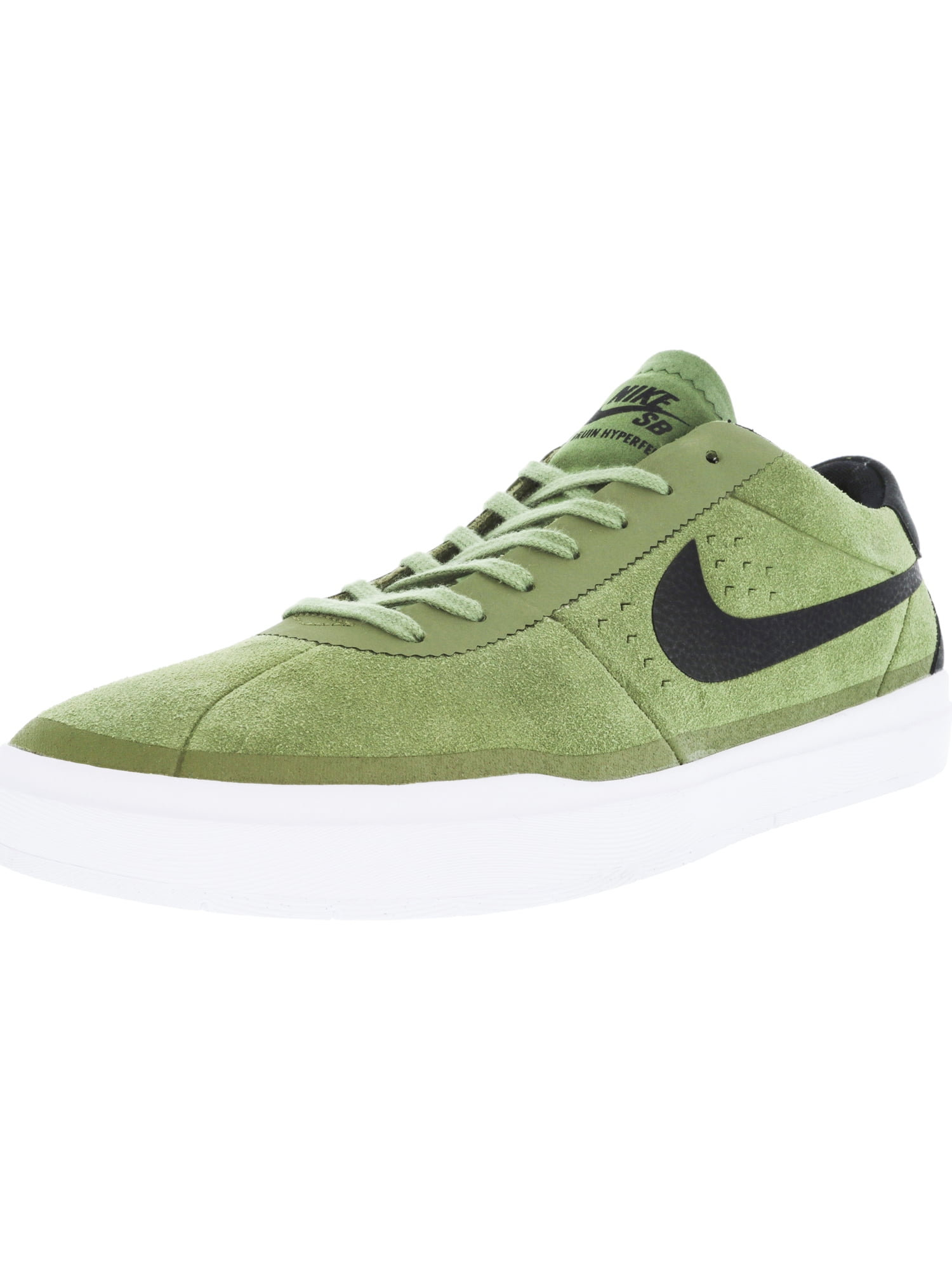Nike Men's Sb Bruin Hyperfeel Palm Green / Black White Ankle-High Suede ...