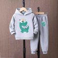 thumbnail image 2 of mgoYE Toddler Baby Boy Fall Winter Outfit Contrast Color Long Sleeve Sweatshirts Stretch Jogger Pants Newborn Clothes Set, 2 of 4