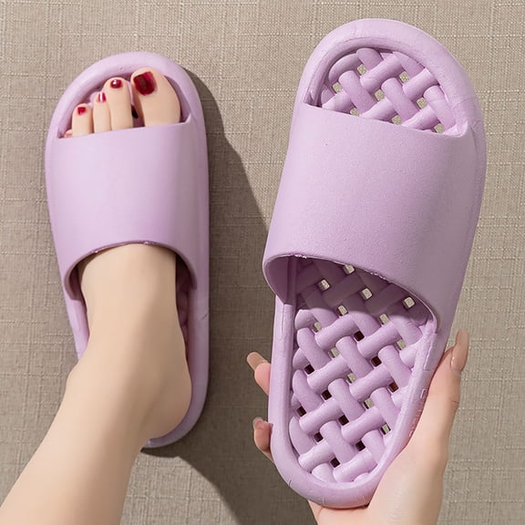 Xucatan Breathable Shower Sandals for Women, Quick Dry Bathroom Slippers with Hollow Drainage Holes, Cushioned Soft Foam Indoor Outdoor Slides, Non Slip Sole for Home and Dorm Gift