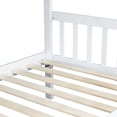 thumbnail image 6 of Sesslife Twin Over Twin Bunk Bed with Trundle, Wood Twin Over Twin Convertible Bunk Bed with Guardrails, Ladder, Bunk Bed for Kids, Dorm, Bedroom, White, 6 of 8