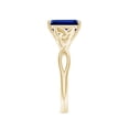 thumbnail image 3 of ANGARA Lab Grown 2.45 Ct Blue Sapphire Celtic Knot Engagement Ring for Women in 14K Yellow Gold (Size-9x7mm) | September Birthstone, Anniversary, Jewelry Gift for Women | Lab-Grown Blue Sapphire Ring, 3 of 8
