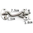 thumbnail image 3 of unique 2 Pieces Stainless Steel Cabin Hook Eye Door Latch With 3 Inch Screws For Shed Door Garage Doors - Silver, 3 of 5