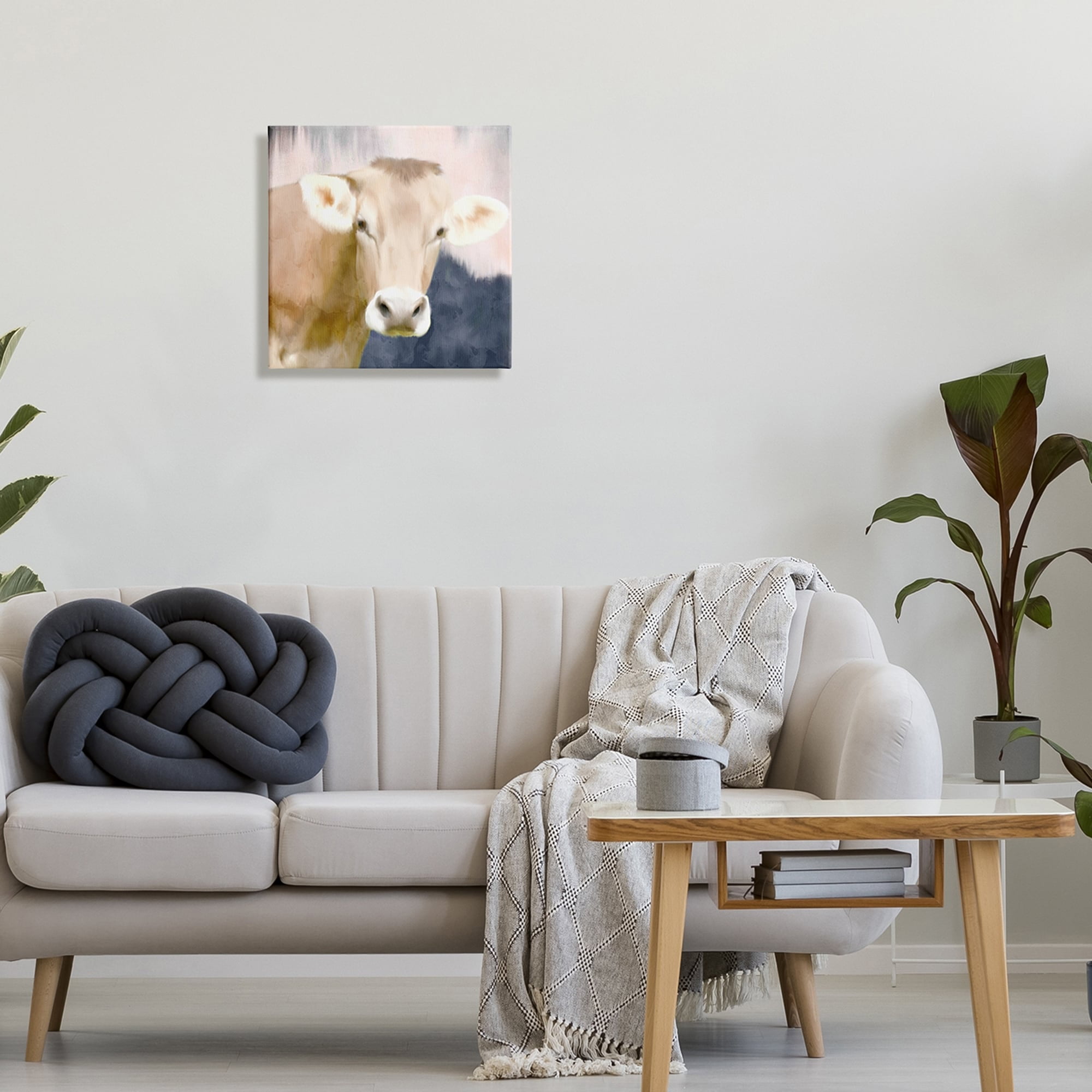 Stupell Industries Country Cow Cattle Closeup Painterly Landscape , 24 x 24, Design by Kim Allen