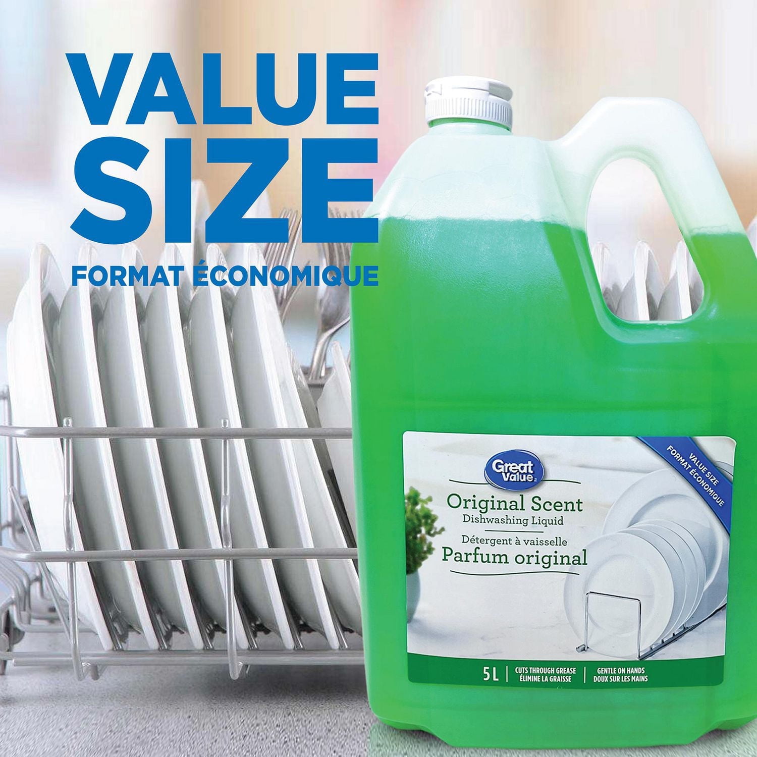 Great Value Original Scent Dishwashing Liquid - Value Size