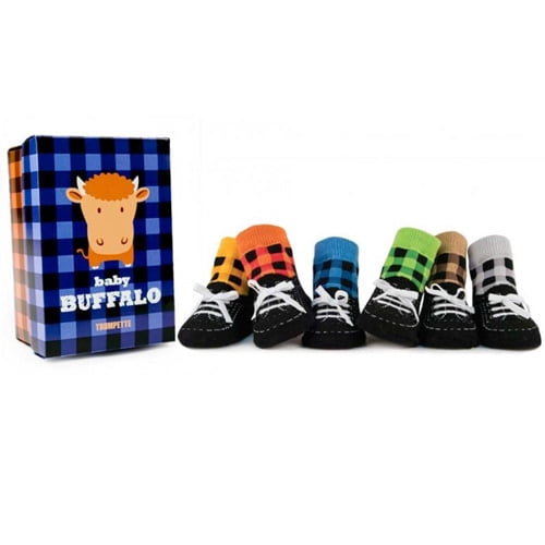 buffalo plaid baby socks