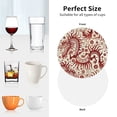 thumbnail image 6 of Picia Dragons1 Printed Leather Coasters for Drinks, 4" Drink Coasters Set of 4 for Tabletop Protection, Handmade Luxurious Home Décor and Housewarming Gift -Round Shape, 6 of 6
