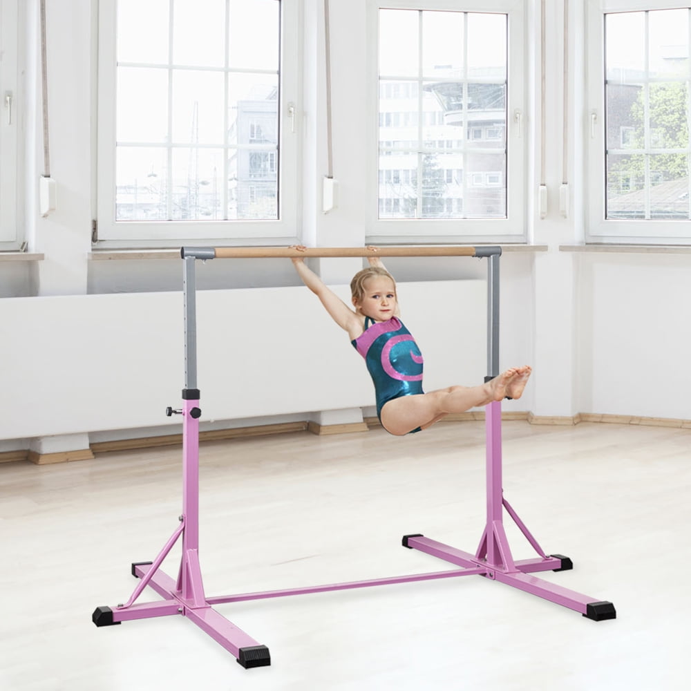 Zimtown Horizontal Gymnastics Bar for Kids, Adjustable Junior Training