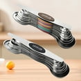 thumbnail image 4 of Binwennn Measuring Spoons Set 6pcs Stainless Steel Measuring Spoons Set Double Measuring Spoons Small Teaspoons Tablespoon With Leveler Kitchen Baking Accessories For Baking Weight Measurement Scale, 4 of 7