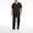 Black, variant on Scrubs for Men Set V-Neck Top & Straight Leg Pants Elastic Drawstring Waist Water-Resistant Uniforms, XL