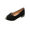 Elegant Ladies Flat Shoes Low Heel Shallow Pointed Toe Comfort Office Frosted Shoes