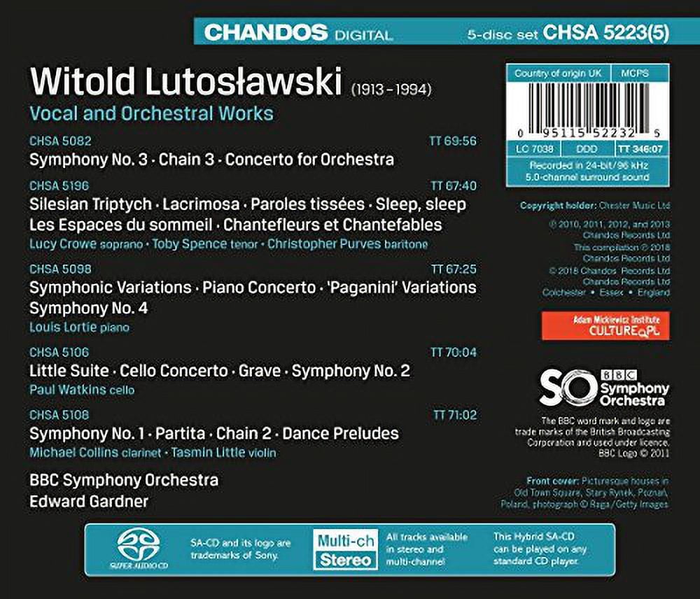 Lutoslawski / Crowe / Gardner - Orchestral & Vocal Works - Music & Performance - SACD
