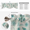 thumbnail image 6 of Teal Boho Tie Up Valance Curtains for Windows, Kitchen Curtains Window Treatments, Vintage Pattern Ethnic Flower Tribal Leaf Short Window Shades Valances for Bedroom Bathroom Cafe 42"x18", 6 of 8